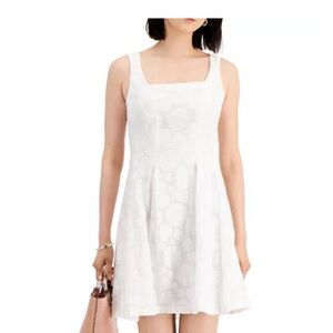 DKNY White Textured Mini Dress